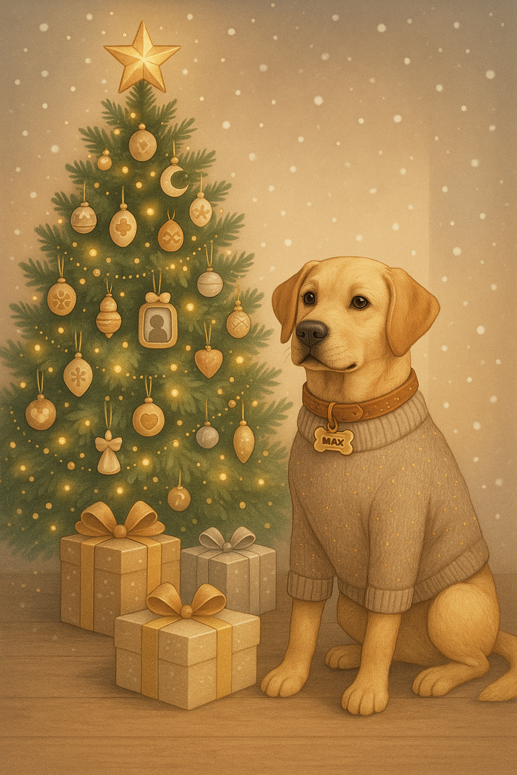 Limited Edition Holiday Pet Portrait – Digital Download