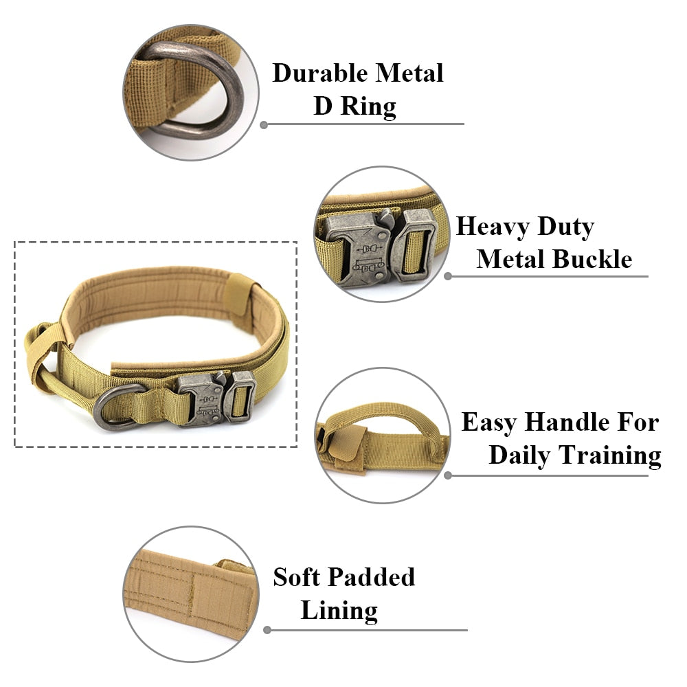 Adjustable Dog Collar – Durable & Comfortable in Black or Brown, Sizes M–XL