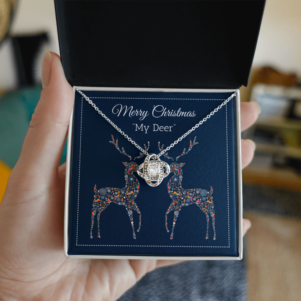 Love Knot Necklace - Merry Christmas My Deer