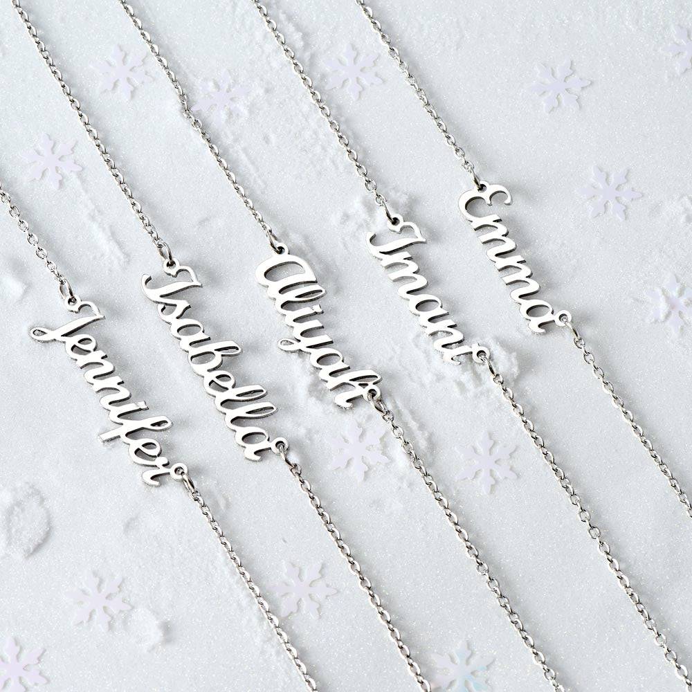 Custom Name Necklace – Personalized Jewelry with Elegant Box Options