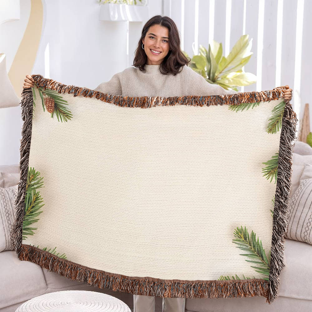 Personalized winter blanket with pine design – 60 × 80 woven throw
Family name holiday blanket – cozy seasonal décor
Custom Winter Pines Edition blanket gift – Christmas and housewarming idea