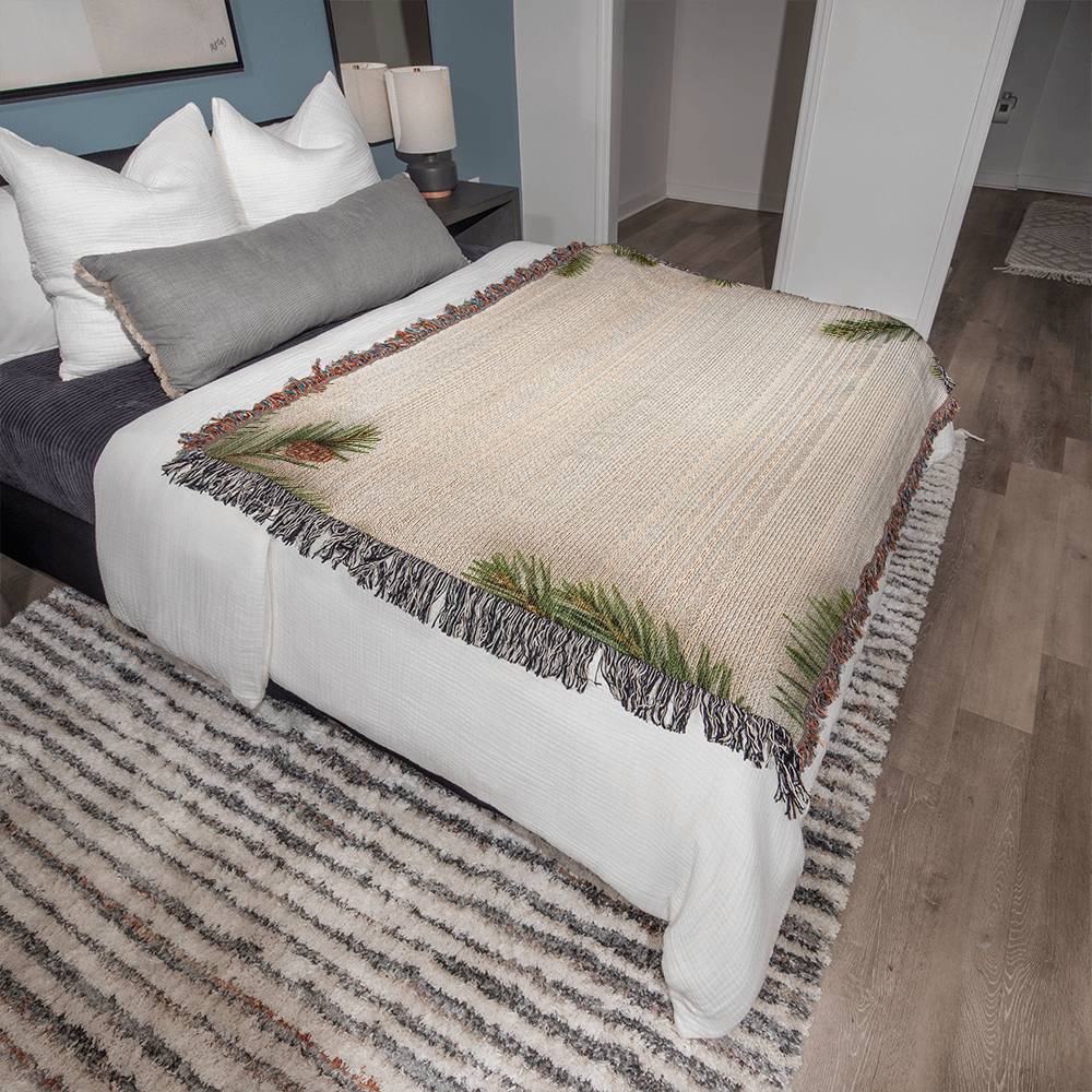 Family Woven Blanket – Winter Pines Edition
