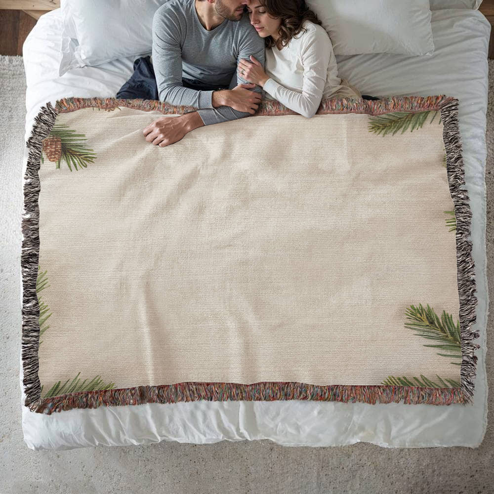 Personalized winter blanket with pine design – 60 × 80 woven throw
Family name holiday blanket – cozy seasonal décor
Custom Winter Pines Edition blanket gift – Christmas and housewarming idea