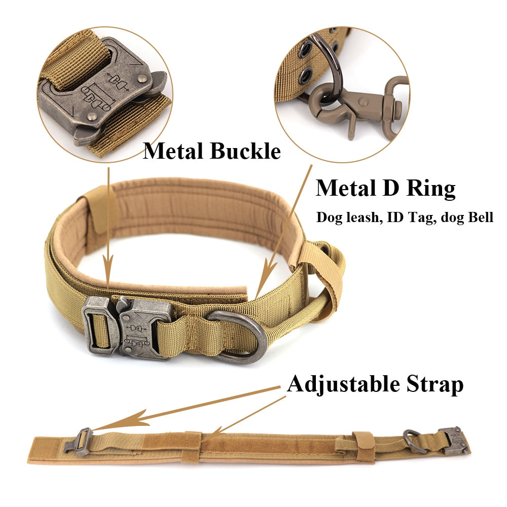 Adjustable Dog Collar – Durable & Comfortable in Black or Brown, Sizes M–XL