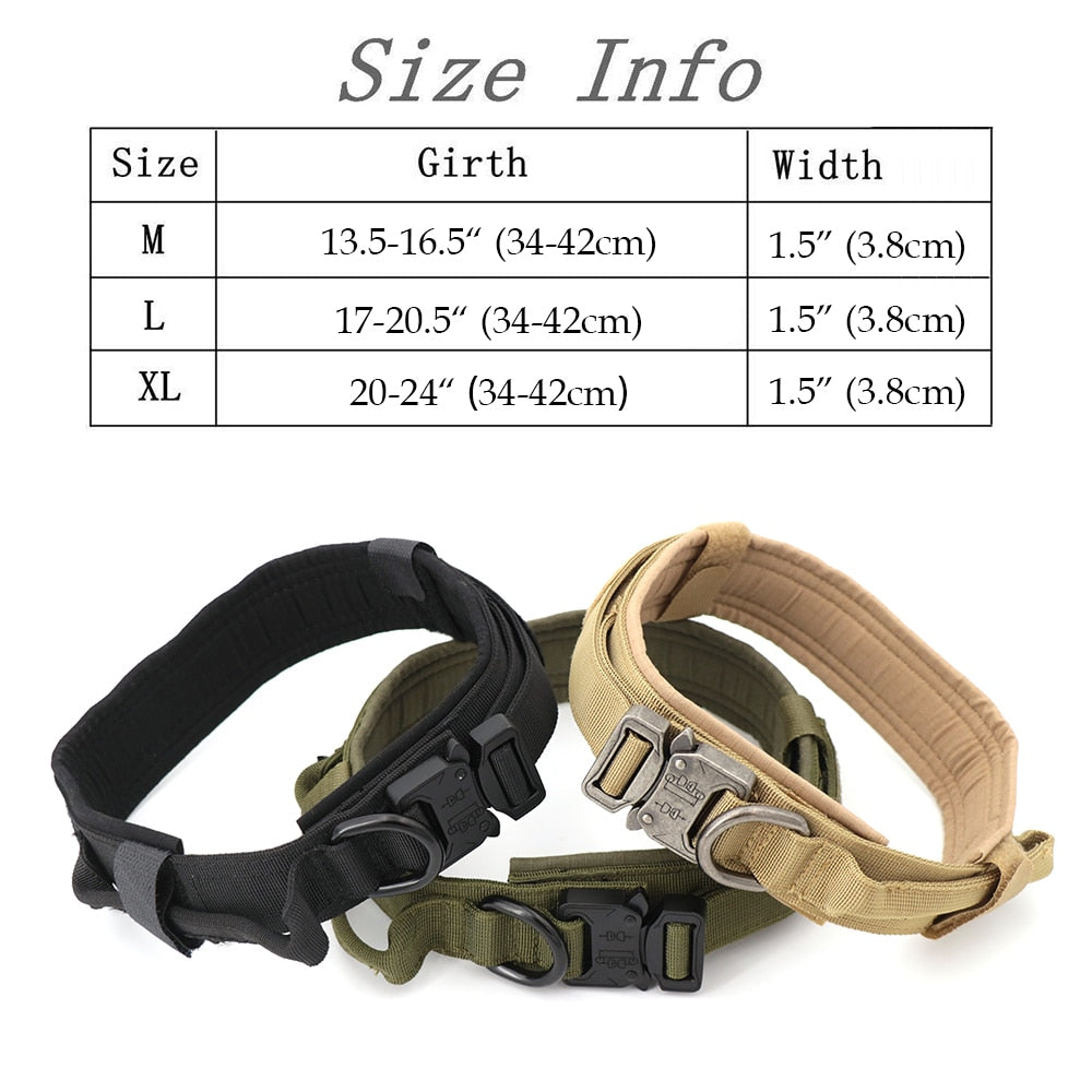 Adjustable Dog Collar – Durable & Comfortable in Black or Brown, Sizes M–XL