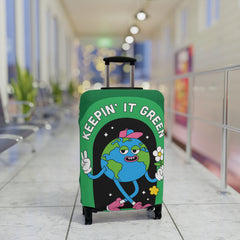 Keepin' It Green Luggage Cover - Eco-Friendly Travel Accessory