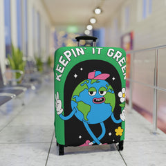 Keepin' It Green Luggage Cover - Eco-Friendly Travel Accessory