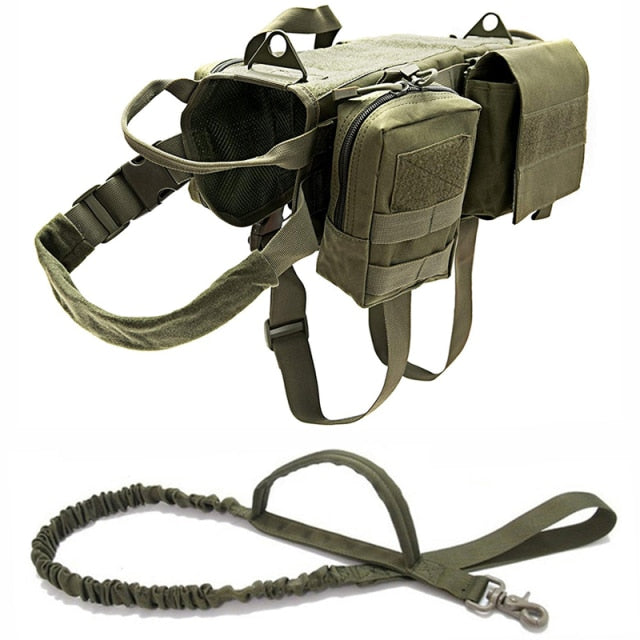 Tactical Military Dog Harness – No-Pull Adjustable Vest with Handle