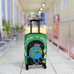 Keepin' It Green Luggage Cover - Eco-Friendly Travel Accessory