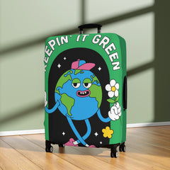 Keepin' It Green Luggage Cover - Eco-Friendly Travel Accessory