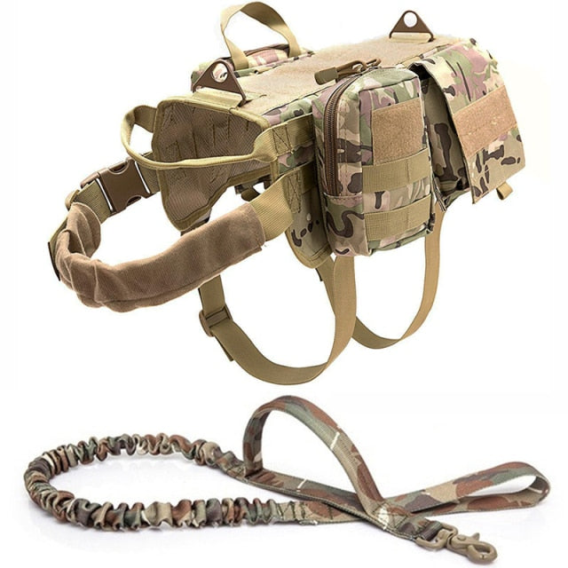 Tactical Military Dog Harness – No-Pull Adjustable Vest with Handle