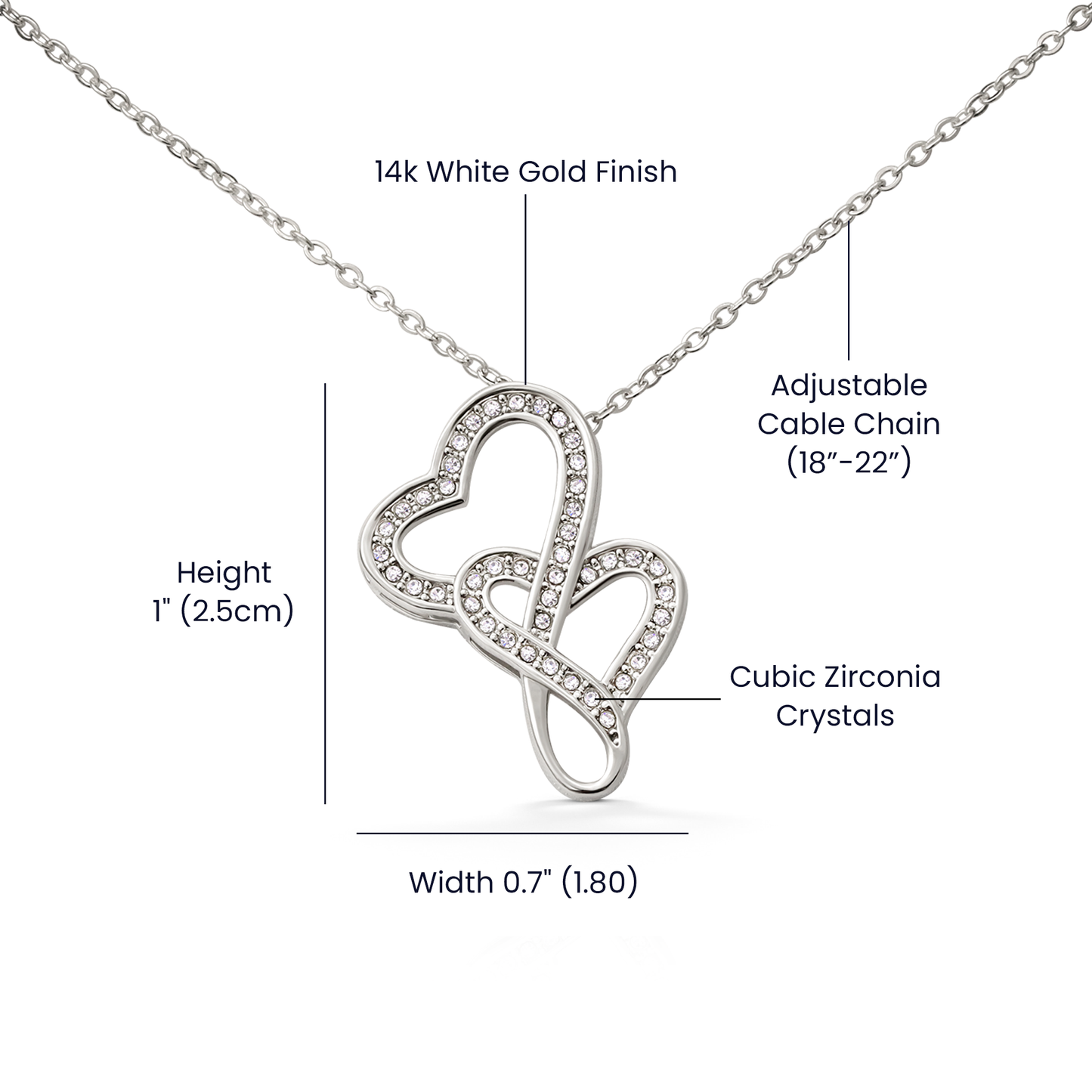 Heart-to-Heart Pendant Necklace - To My Gorgeous Wife