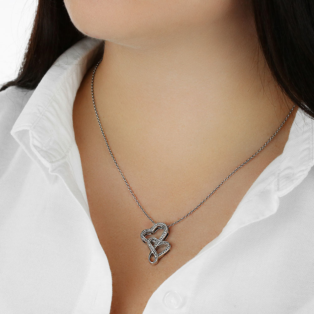 Heart-to-Heart Pendant Necklace - To My Gorgeous Wife