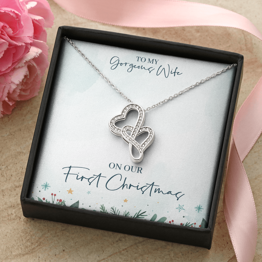 Heart-to-Heart Pendant Necklace - To My Gorgeous Wife