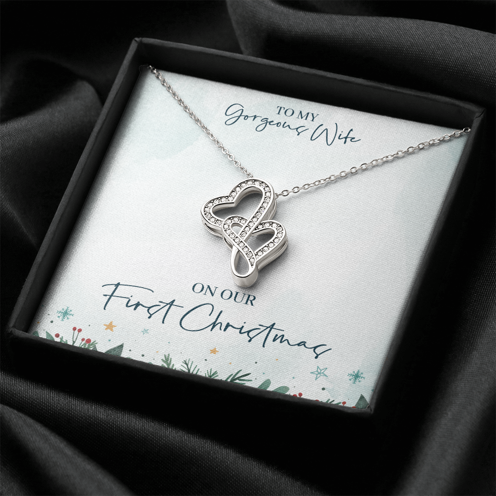 Heart-to-Heart Pendant Necklace - To My Gorgeous Wife