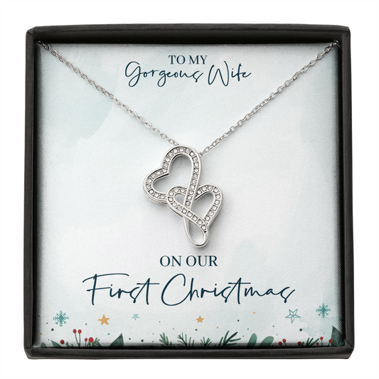 Heart-to-Heart Pendant Necklace - To My Gorgeous Wife