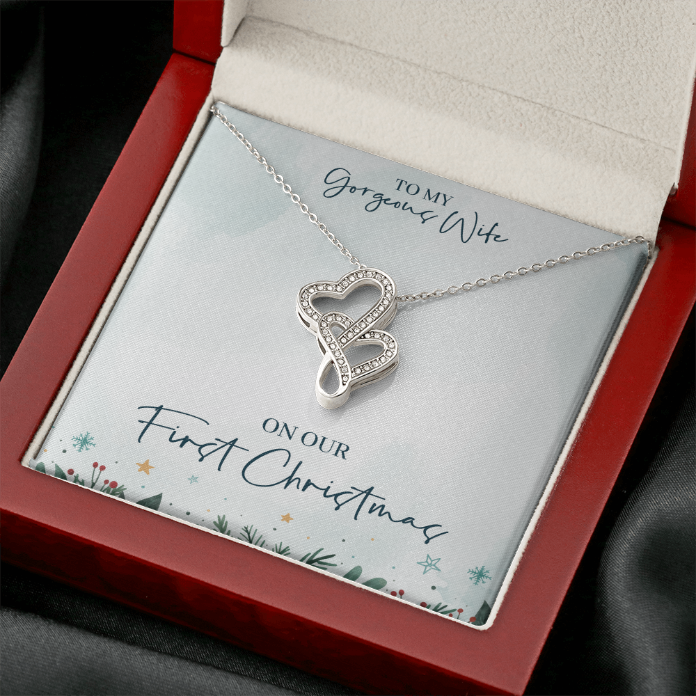Heart-to-Heart Pendant Necklace - To My Gorgeous Wife