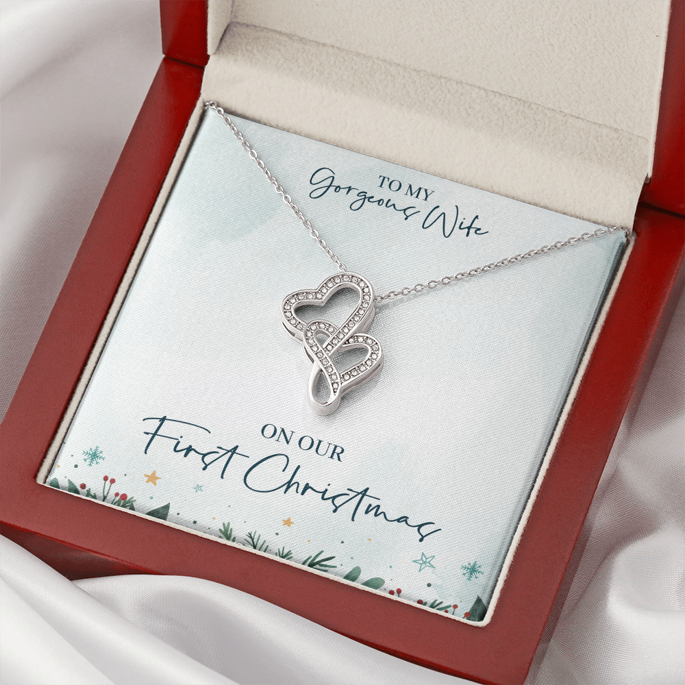 Heart-to-Heart Pendant Necklace - To My Gorgeous Wife