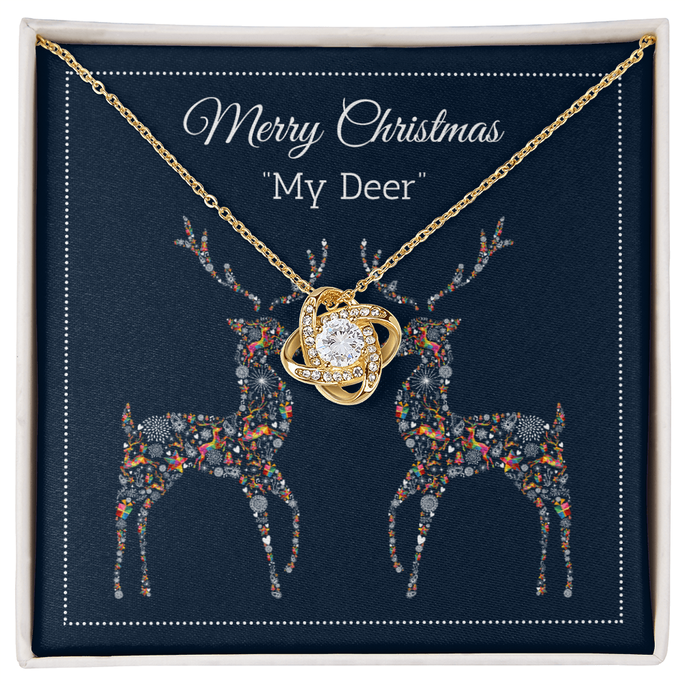Love Knot Necklace - Merry Christmas My Deer
