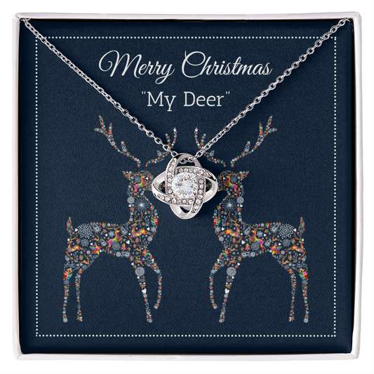 Love Knot Necklace - Merry Christmas My Deer