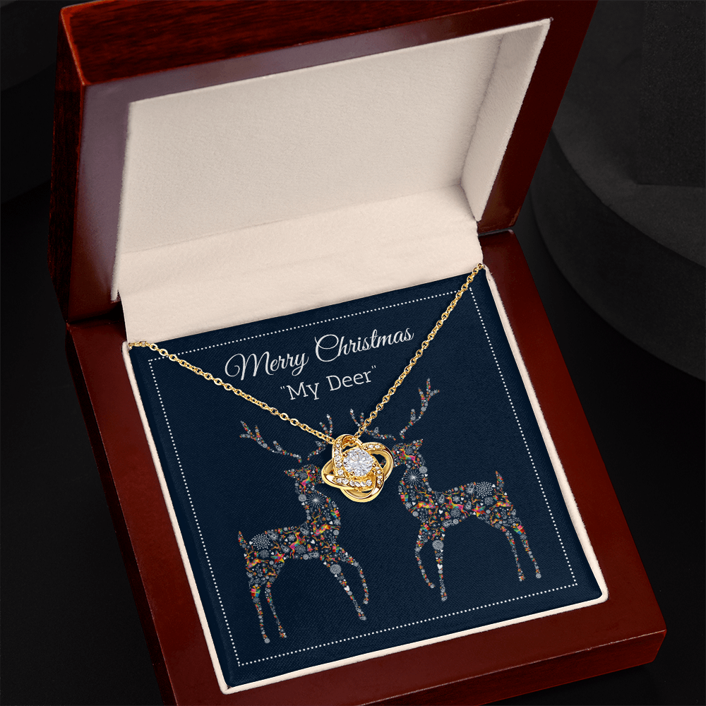 Love Knot Necklace - Merry Christmas My Deer
