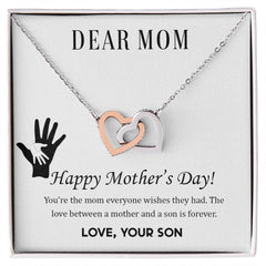 Interlocking Hearts Necklace - Dear Mom