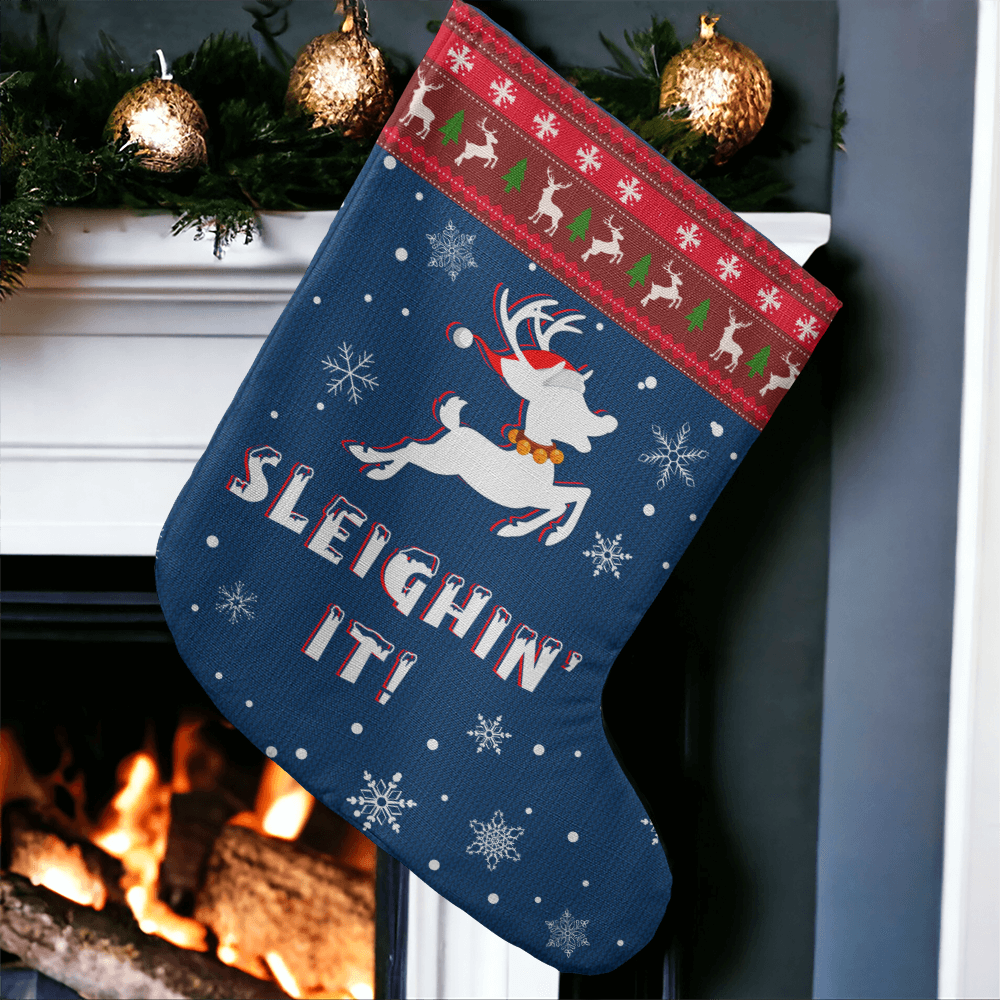 Giant Holiday Stocking - Sleighin' It