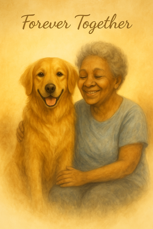 Forever Together – Custom Pet + Person Memorial Portrait