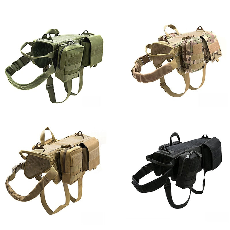 Tactical Military Dog Harness – No-Pull Adjustable Vest with Handle