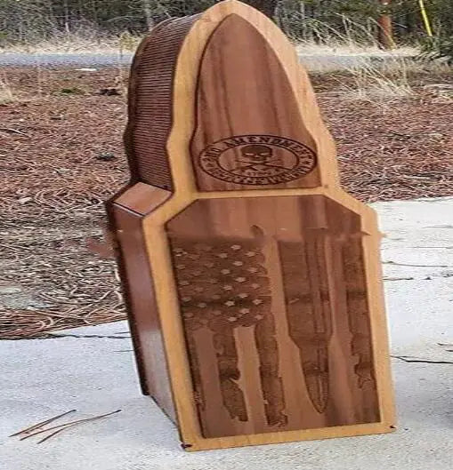 Wooden wine gift box – engraved holder for Father’s Day wine bottle